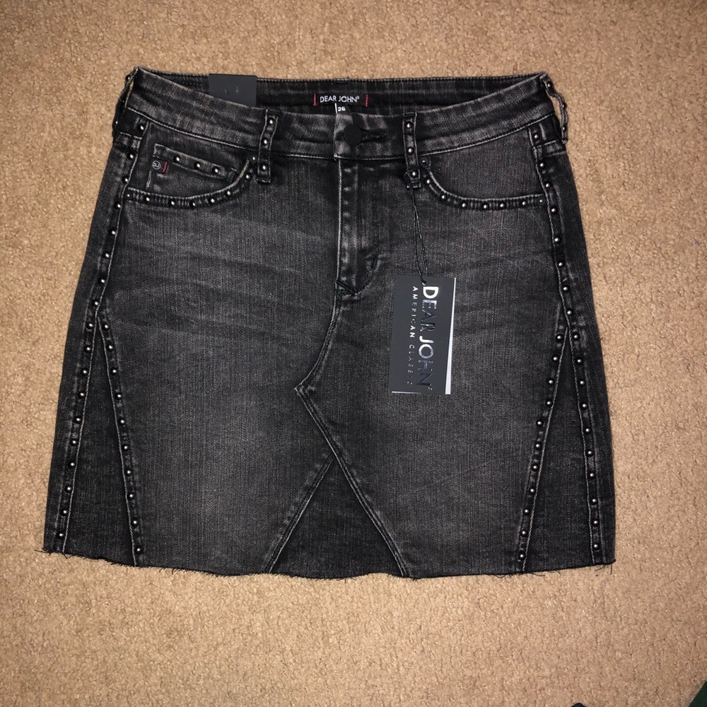 Black Jean Skirt